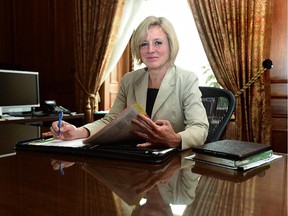 Premier Rachel Notley in her office at the Alberta Legislature in Edmonton, August 6, 2015.