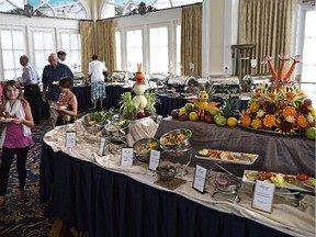 Sunday brunch at the Fairmont Hotel Macdonald is a family affair, with well-dressed tots accompanying parents to an extensive buffet.