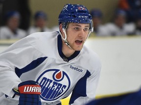 Edmonton Oilers forward Leon Draisaitl at Oilers training camp in Leduc on Sept. 19, 2015.