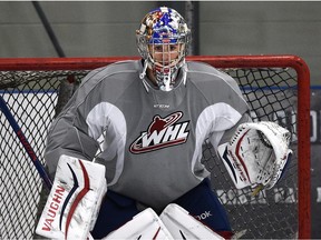 Edmonton Oil Kings goalie Alec Dillon.