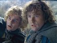 Billy Boyd, right, and Dominic Monaghan in The Two Towers, part of the Lord of the Rings trilogy,