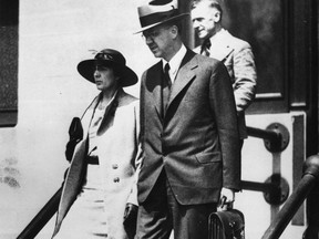 Premier John E. Brownlee and his wife Florence Brownlee, June 1934.