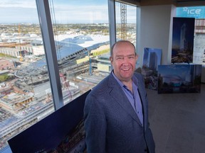 Guy Laurence, CEO of Rogers Communications, got a look at the new downtown arena that will bear his company's name on Friday, Sept. 25, 2015.