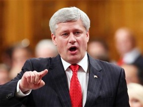 Stephen Harper, shown in this June 17, 2015 file photo in the House of Commons, and his Conservative Party of Canada are in self-destruct mode in light of the Mike Duffy scandal, writes Gurcharan Singh Bhatia.