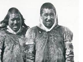 Uluksuk, left, and Sinnisiak were the first Inuit to be tried in a Dominion (Canadian) court in Edmonton in 1917.