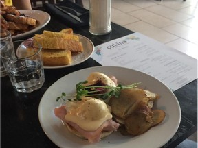 Eggs benedict at Culina Muttart