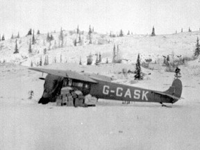 Plane used by Punch Dickins in 1928 to make historic first aerial flight over the Barren Lands of the Northwest Territories.