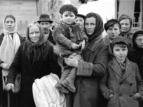 Europeans living in war-ravaged countries 1945 were sent clothing by Canadians, including Edmontonians.