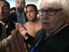Some on social media are calling acting city manager Linda Cochrane  the 'cabbie whisperer' after the way she handled a raucous protest by cab drivers at Edmonton city council on Tuesday, Sept. 22, 2015.