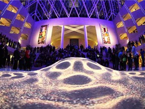 Featuring a projection on a huge pile of sand in City Hall, Gary James Joynes' Ouroboros was one of the truly standout works at Nuit Blanche on Saturday, Sept. 27.