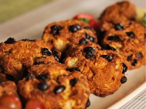 Fruited Oatmeal Drop Biscuits are sure to appeal for back-to-school lunches.