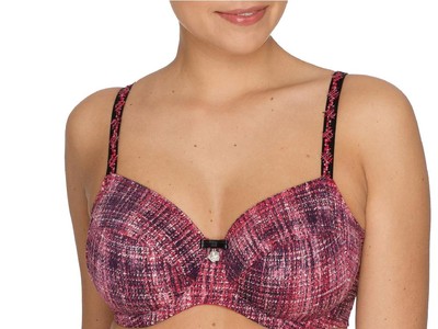 PRIMA DONNA TWIST EAST END PADDED BALCONY BRA -RED BOUDOIR – Tops & Bottoms