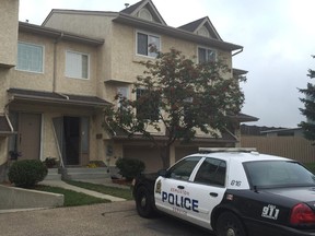 One man is dead, another is in custody after a stabbing at a northeast Edmonton condo complex on Saturday evening. The scene was quiet on Sunday morning.