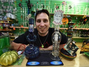 Colin Rogucki, owner of the Shell Shock Head Shop in Old Strathcona in Edmonton.