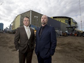 Kevin Galvin (left) was named senior vice-president of enterprise security and risk management and Darcy Strang (right) is vice-president of the security operations bureau at Rogers Place. Both are 28-year veterans of the Edmonton Police Service.