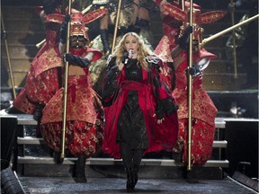 Madonna entertains the sold-out crowd at Rexall Place on Oct. 11, 2015 in Edmonton.