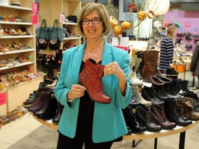Carol Lord Noland at her Lord's Shoes store in Southgate Mall which closed in 2014.