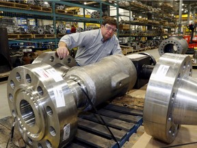 Larry Bohaychuk, director of technology with Master Flo Valve Inc., in the company's Edmonton manufacturing facility.