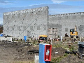 The new Mennonite school being constructed in Two Hills.