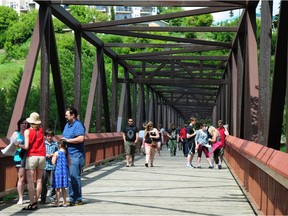 Edmonton's Cloverdale footbridge will be lost if the planned LRT route to Mill Woods goes through.