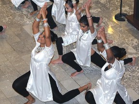 Members of the South Asian Arts Movement Society performing the Roshni (illuminate) dance  during Diwali celebrations in 2013 in Edmonton