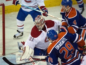 Edmonton Oilers beat the Montreal Canadiens 4-3 after Leon Draisaitl scores at Rexall Place in Edmonton, October 29, 2015.