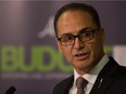 Alberta Finance Minister Joe Ceci announced funding for the Alberta Enterprise Corp. during the budget speech on Tuesday, Oct. 27, 2015.