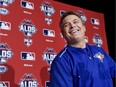 Toronto Blue Jays manager John Gibbons smiles Tuesday during a press conference ahead of Game 5 in the ALDS playoffs in Toronto.