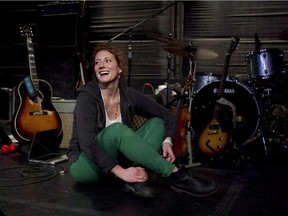 Canadian singer/songwriter Kathleen Edwards is pictured at a Toronto rehearsal studio on January 12, 2012. Edwards says a valuable 1957 Gibson Les Paul Junior guitar was stolen from her home near Ottawa.