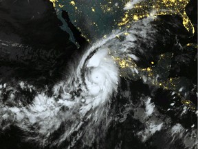 This Oct. 23, 2015, 06:00 UTC Eumetsat satellite image shows category 5 Hurricane Patricia, off the Pacific coast of Mexico. Monster Hurricane Patricia roared toward Mexico's Pacific coast on Friday, prompting authorities to evacuate villagers, close ports and urge tourists to cancel trips over fears of a catastrophe. The US National Hurricane Center called Patricia the strongest eastern north Pacific hurricane on record. It said the storm will make a potentially catastrophic landfall later Friday in southwestern Mexico.