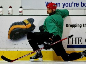Brantt Myhres, seen here participating in a hockey camp at the University of Alberta in 2005, is now working for the Los Angeles Kings after getting clean from many years of substance abuse.