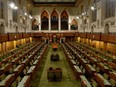 The newly arranged House of Commons which added 30 new seats is pictured on Parliament Hill in Ottawa on Thursday, Oct. 15, 2015.