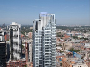Sales start Saturday, Oct. 17 for Encore Tower, a 40-storey condo highrise planned by Westrich Pacific Corp. for 103rd Street and 102nd Avenue in downtown Edmonton.