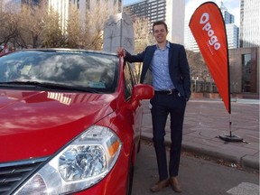 Pogo co-founder Kieran Ryan at the media launch of the Edmonton-based car-sharing service.