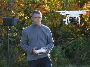 St. Albert's Art Raham, of ShadowArt, flies his drone. He recently received a blanket Special Flight Operations Certificate from Transport Canada.