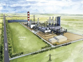 Artists' rendering of  a proposed propane dehydrogenation facility for the Industrial Heartland region northeast of Edmonton. The project is by Oklahoma-based Williams.