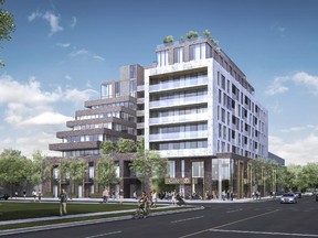 A rendering of Mat McLash's 98-unit rental project proposal for Windsor Park.