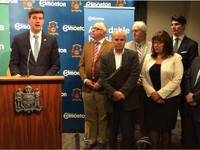 Mayor Don Iveson launched a new affordable housing information site Thursday along with church, industry and housing officials.