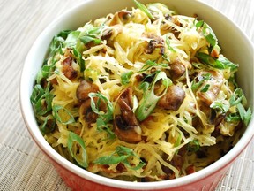 Swiss Mushroom Spaghetti Squash