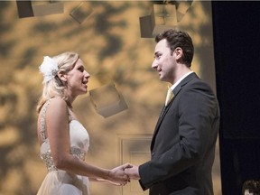 From left, Patricia Zentilli and Jeremy Baumung in a scene from The Last Five Years
