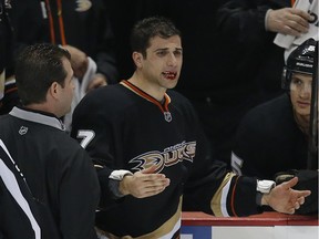 Anaheim Ducks' Andrew Cogliano lost two teeth after being hit with a stick during NHL action in March 2013, but it didn't cause him to miss any games. Cogliano is the NHL's resident ironman with 638 consecutive games played, including Nov. 11, 2015, against the Edmonton Oilers.