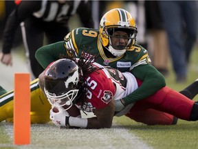 Eskimos CB Patrick Watkins leads the league in tackles by non-linebackers, with 63. (Greg Southam/Postmedia)