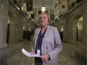 NDP backbencher Maria Fitzpatrick, representing Lethbridge East, delivered a candid speech in the Legislature on Nov. 16, 2015 about her history of domestic violence.