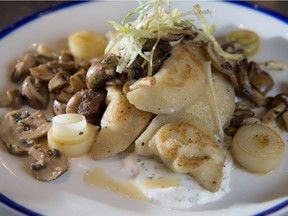 A perogy dish by Chef Paul Shufelt is the ultimate comfort food.