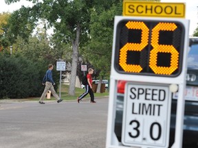 A report tabled Oct. 13, 2016 recommends expanding the 30 km/h speed limit to 44 junior high schools in Edmonton by September 2017.