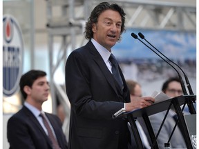 Daryl Katz speaks during a press conference at City Hall.