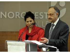Prem Singhmar and his wife Saroj Singhmar a were honoured Friday for their philathrophy.