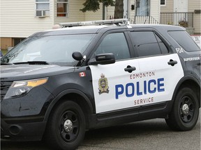 Edmonton police are looking for two suspects in a Saturday morning stabbing in Old Strathcona.