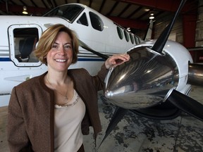 Mary Anne Stanway, President of the Kingsway Business Association at Airco Aircraft Charters in Edmonton.