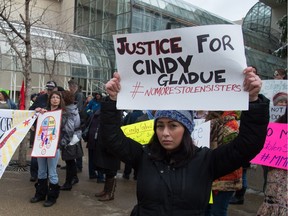 A protest calling for justice for Cindy Gladue in April 2015.